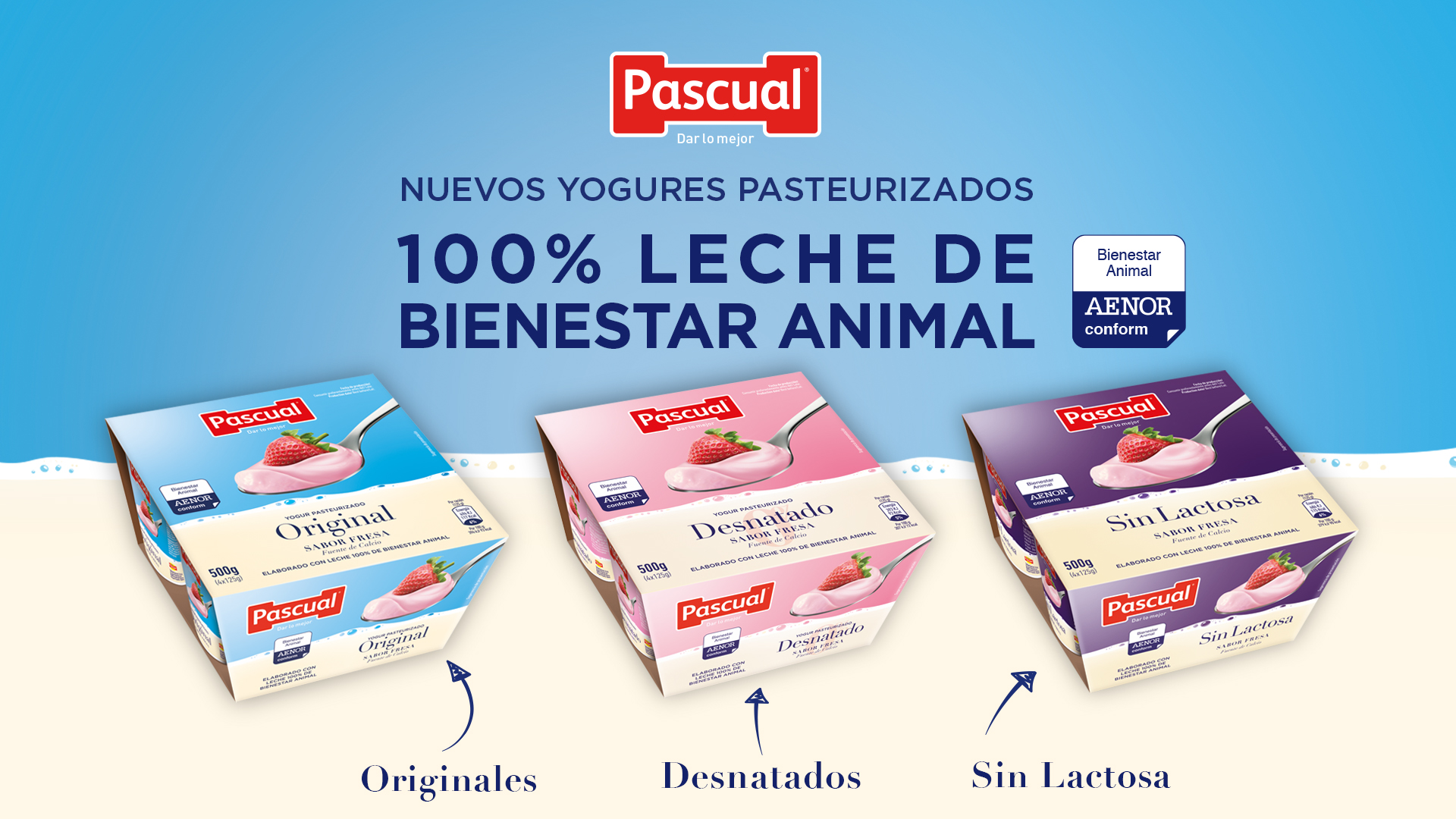 Yogur sabor Fresa • Leche Pascual